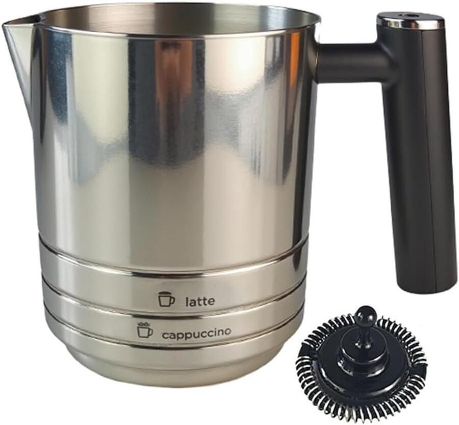 Melkopschuimer Garde Roerder Onderdeel Koffie Maken Roestvrij Staal 175x126x109mm Zilver