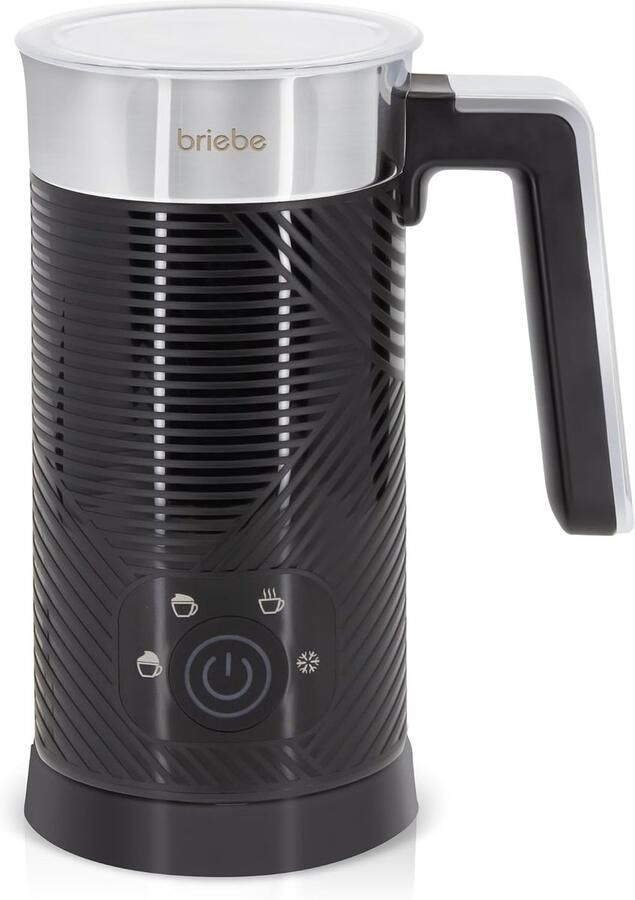 Melkopschuimer Glas PFAS vrij Zwart 130 ml 4-in-1 Functie Voor Koffie