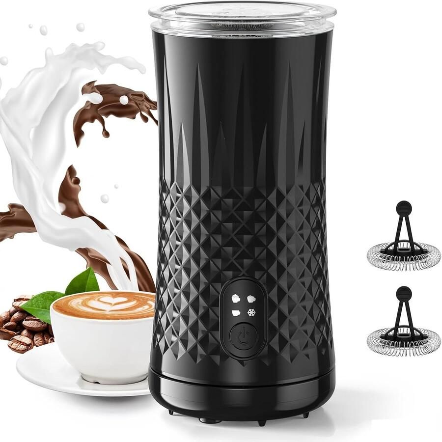 Melkopschuimer handmatig oplaadbaar Zilver 4-in-1 melkopschuimer Voor koffie en latte
