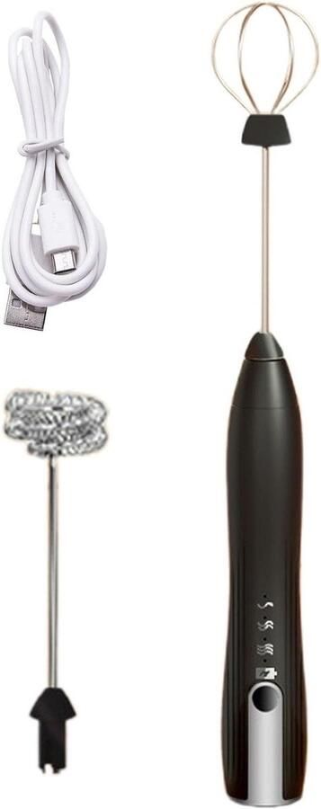 Melkopschuimer Handmixer Koffie Maken Instelbare Snelheden 26 cm Zwart