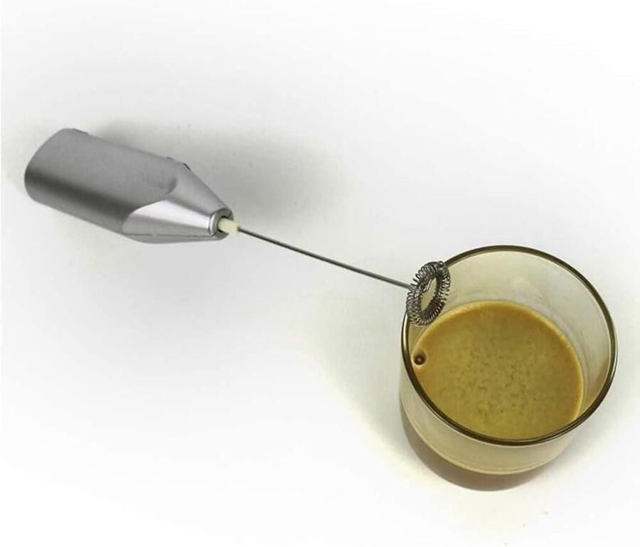 Melkopschuimer Handmixer Koffie Roerder Cremig Schuim Maken Stil Ontwerp Handheld Wit