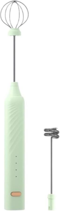 Melkopschuimer Handmixer Schuim Dranken Bereiden USB Oplaadbaar One size Groen