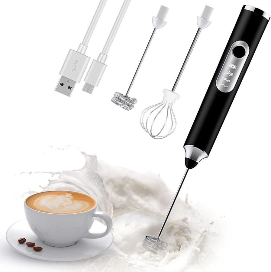 Melkopschuimer Koffie klopper Dranken Maken Drie Snelheden 23.6 cm Zwart