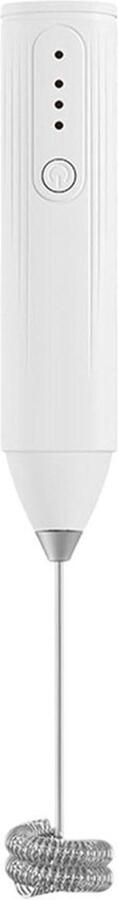 Melkopschuimer Koffieopschuimer Mixer Koffiedranken Maken Instelbare Snelheid 22 cm Wit