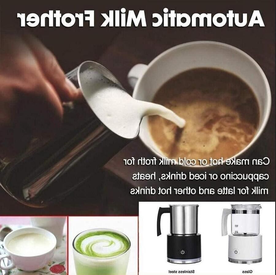Melkopschuimer Koffie stomer Warme dranken maken Variabele temperatuur 600 watt Zilver