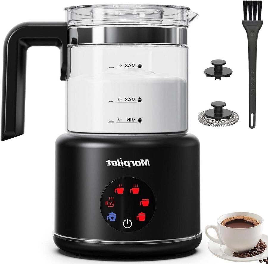 Melkopschuimer Koffiezetapparaat Accessoire Warme Dranken Maken Automatische Werking 500 ml Zwart