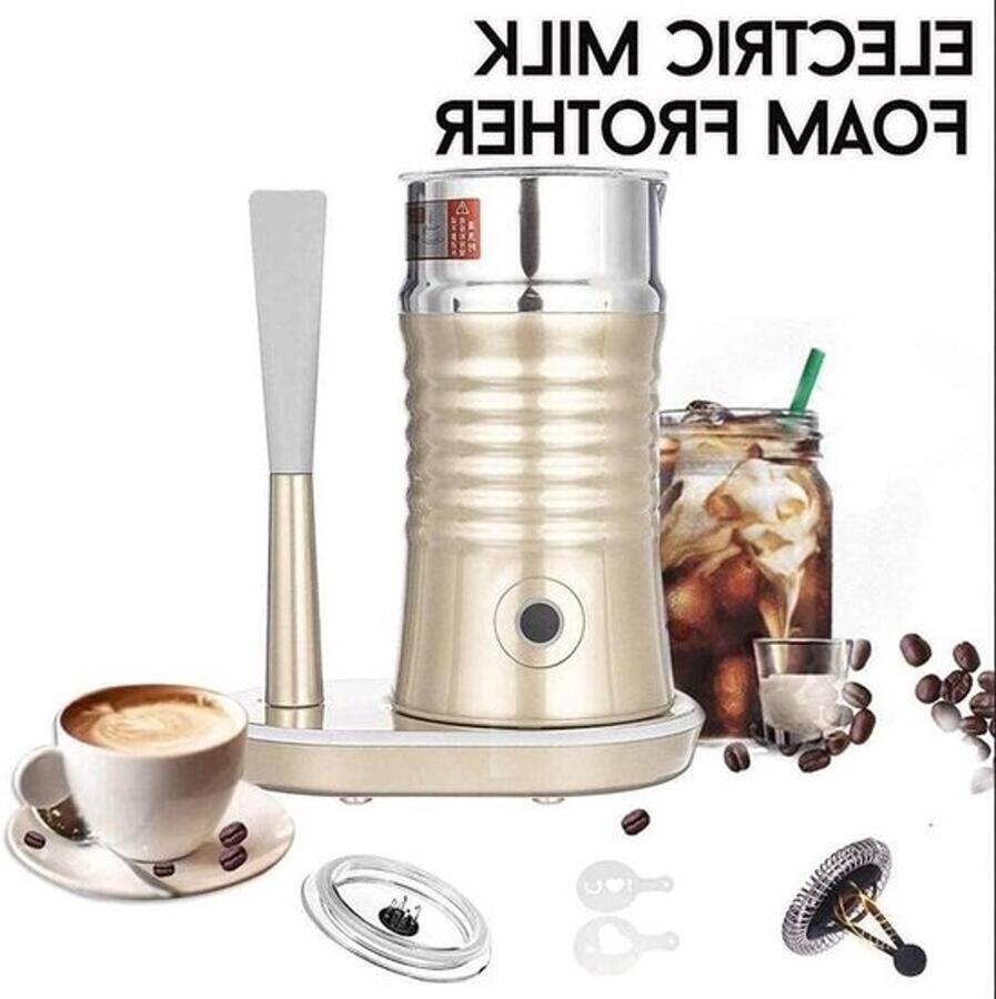 Melkopschuimer Machine Automatische opschuimer Koffie maken Warme koude melk 240 Milliliter Champagne Goud