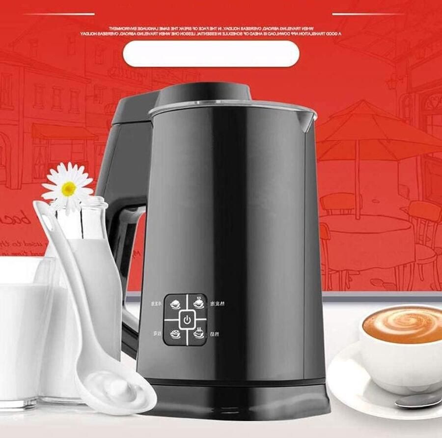 Melkopschuimer Machine Melk Stoomboot Koffie Maken Automatische Warm Koud 260 ml Capaciteit Zilver