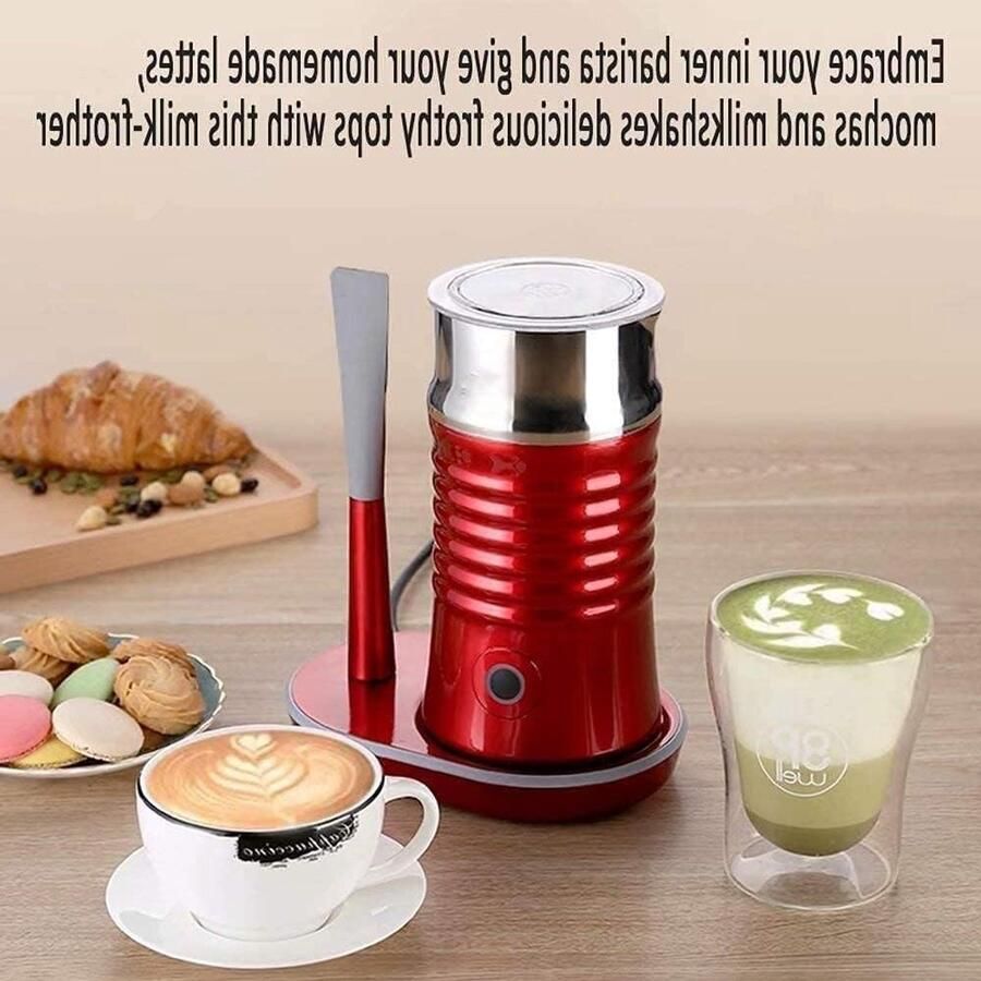 Melkopschuimer Machine Melkstomer Automatisch Koffie Maken 4 in 1 Functies 240 ml Capaciteit Rood