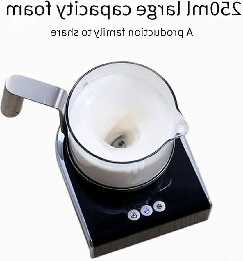 Melkopschuimer Machine Warme Chocolademelk Maker Koffie Drankjes Maken 3 Instellingen 250 ml Zwart