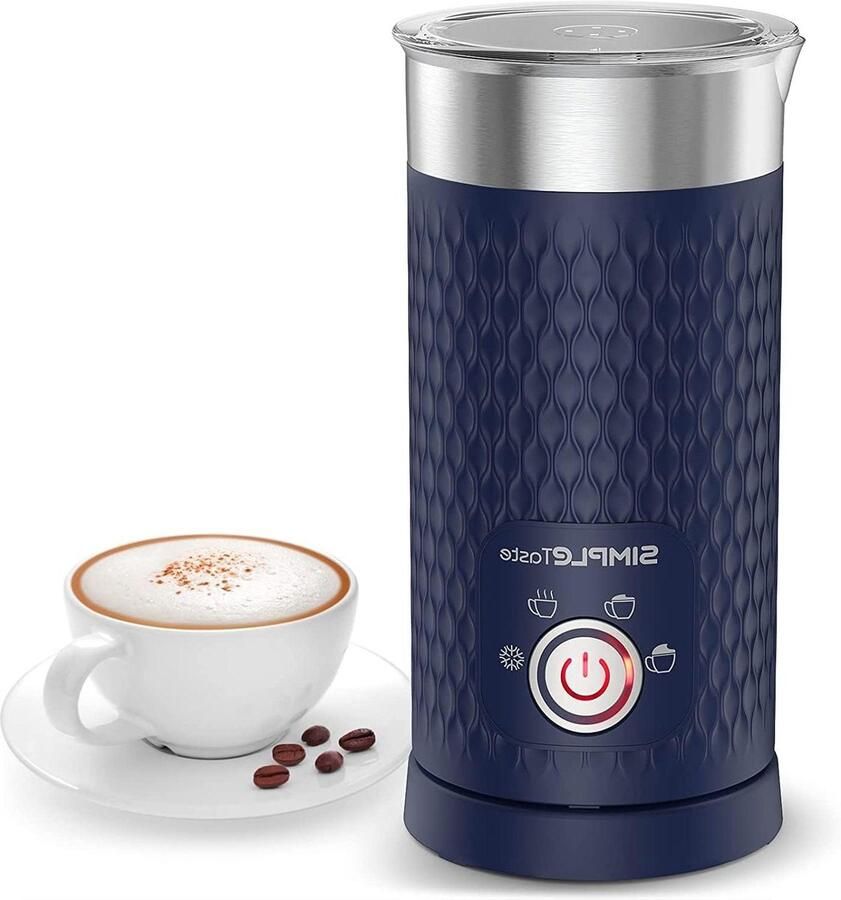 Melkopschuimer Melkstomer Koffie Maken 4-in-1 Functie 300 ml Blauw