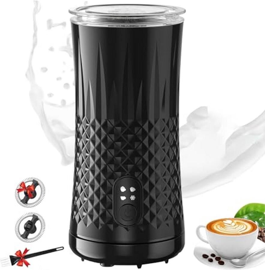 Melkopschuimer Melkstomer Koffie Maken 4-in-1 Programma's 240 ml Zwart