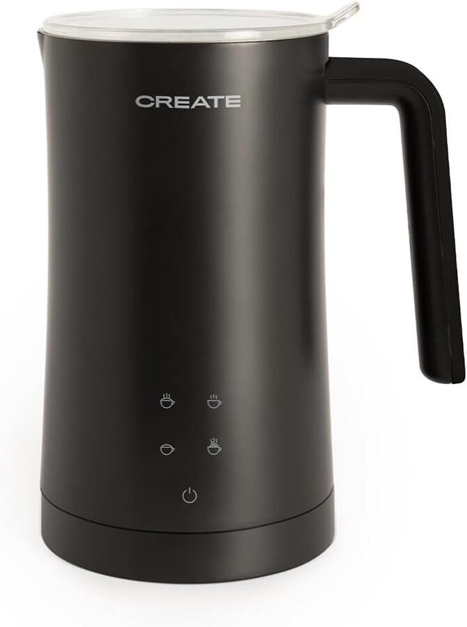 Melkopschuimer Melkwarmer Warme dranken maken 4 Automatische programma's 350 ml Capaciteit Zwart