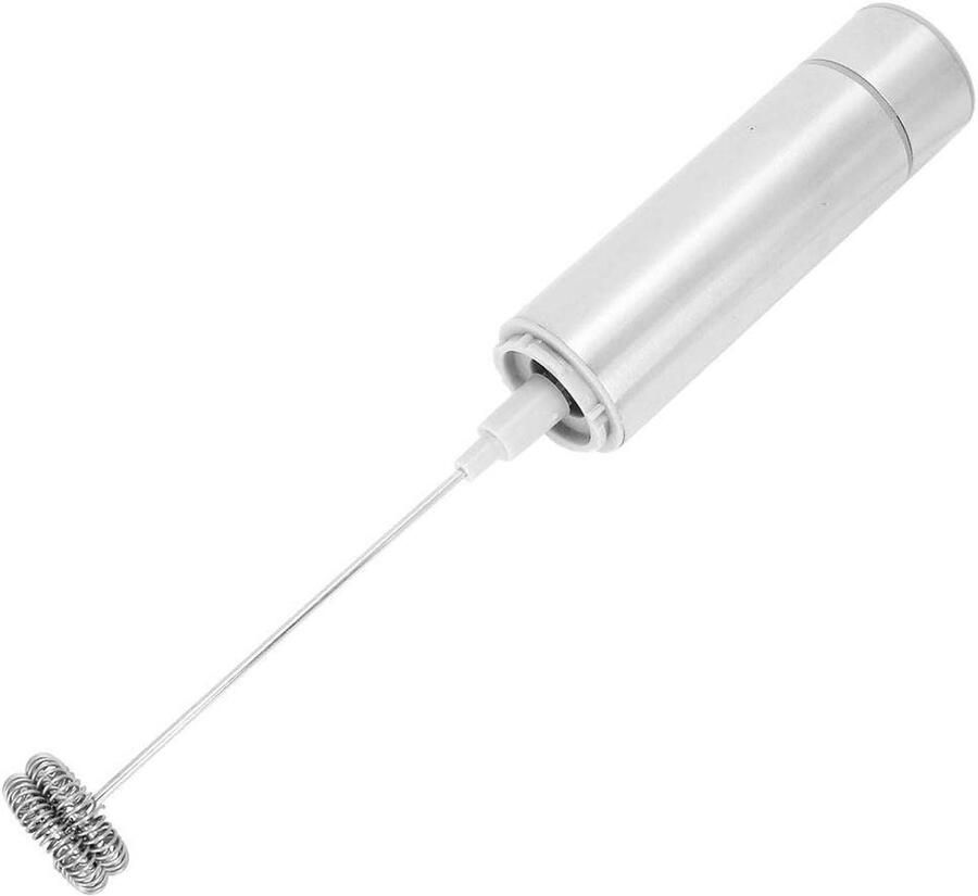 Melkopschuimer Mixer Draagbare Klopper Dranken Bereiden Dubbele Veer Kop 237 cm Zilverkleurig