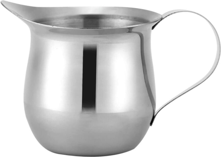 Melkopschuimer Mok Pitcher Cup Koffie Maken Roestvrij Staal 240 ml Zilver