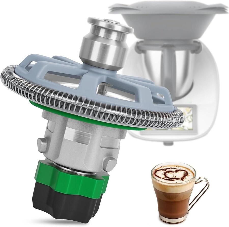 Melkopschuimer Opzetstuk Accessoires Keukenrobot Drankjes Bereiden Roestvrij Staal 10 x 10 x 4 cm Zilverkleurig