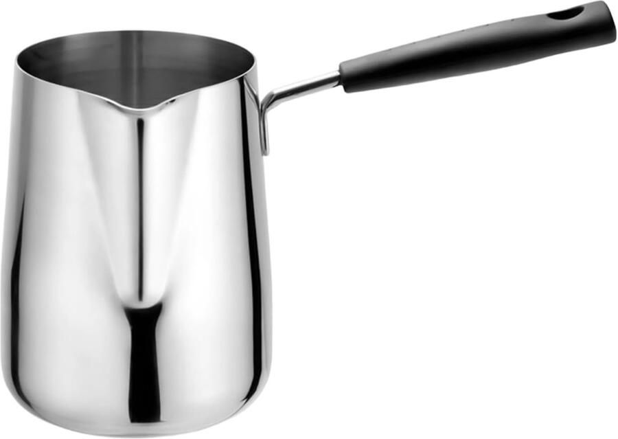 Melkopschuimer Pan Koffieketel Sauspan Dranken Bereiden Met Gietuitloop 600 ml Zilver