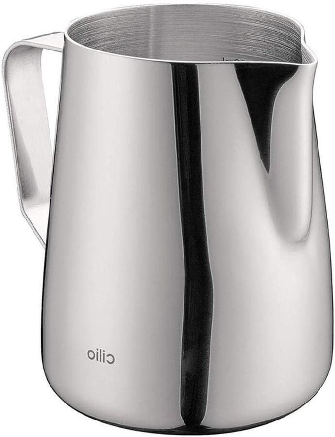 Melkopschuimer Roomschenker Koffie serveren Sandwichbodem 14 cm hoog Zilver