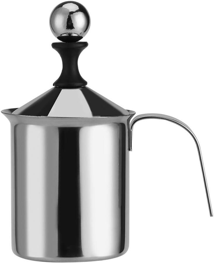 Melkopschuimer RVS Dubbele Mesh Foamer Cappuccino Latte Creamer 400ML 800ML (800ML)
