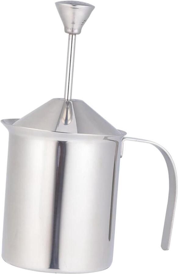 Melkopschuimer RVS Koffieopschuimer Garde Dranken Bereiden Dubbel Gaas Ontwerp 20 cm Zilver