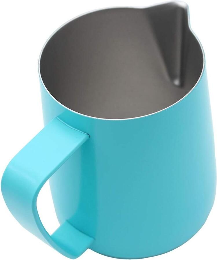 Melkopschuimer RVS Melkkannetje Opschuiven Cappuccino Latte Maken Precisie Tuit Ontwerp 350 ml Groen