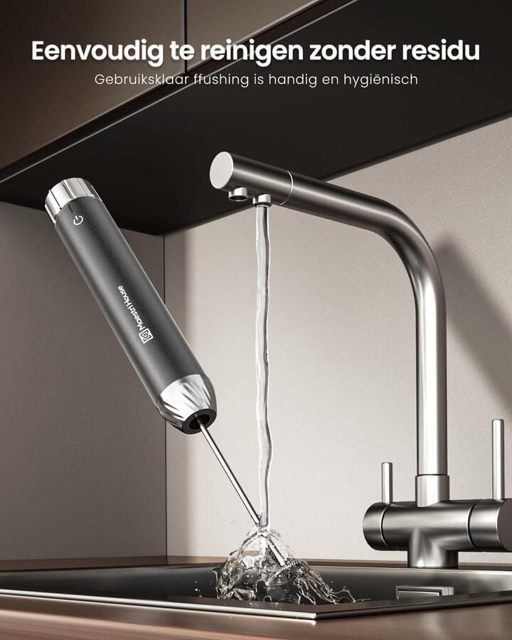 Melkopschuimer Schuimmaker Dranken Bereiden Instelbare Snelheid Compact Ontwerp Grijs