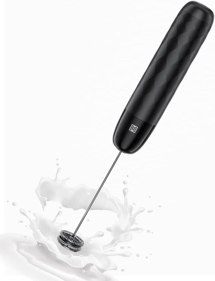 Melkopschuimer Schuimmaker Koffie Maken USB-C Oplaadbaar 10000 RPM Zwart