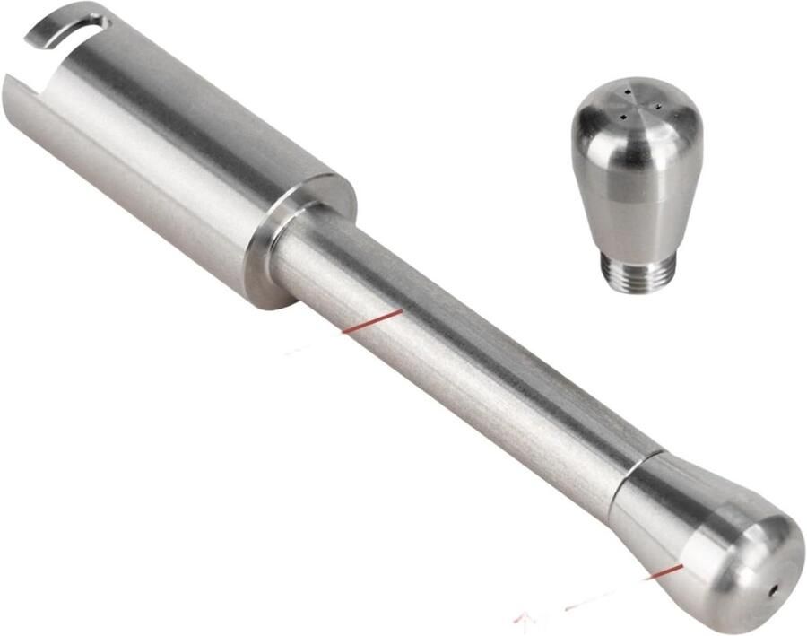 Melkopschuimer Stoommondstuk Koffiezetapparaat Accessoire Perfect Schuim Maken Roestvrij Staal 12 x 2 cm Zilver