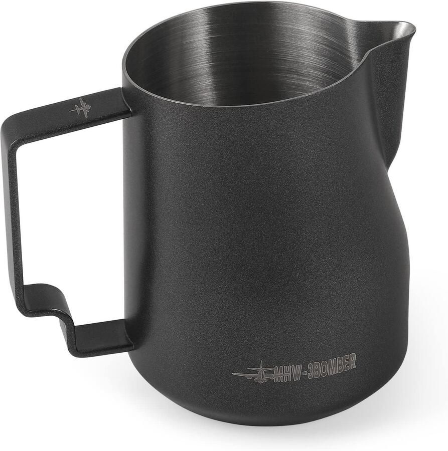 Melkopschuimer van roestvrij staal 350 ml Matt Black