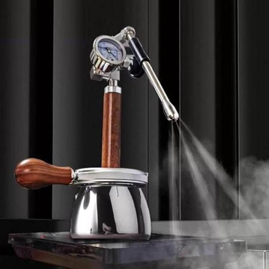 Melkopschuimer Waterkoker Stoomboot Camping Koffie Maken Roestvrij Staal 350 ml A