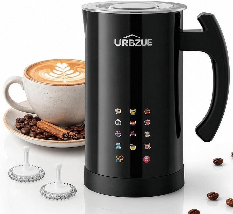 Melkopschuimer Zwart 600 ml Elektrische Automatische Melkopschuimer voor Warm en Koud Melkschuim Voor Koffieliefhebbers