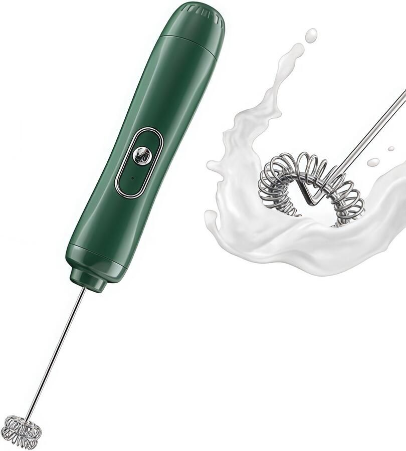 Melkopschuimers Melkopschuimer elektrisch Elektrische opschuimer Handmelkschuimer Op batterijen Roestvrijstalen garde Geschenkset Handzaam Groente