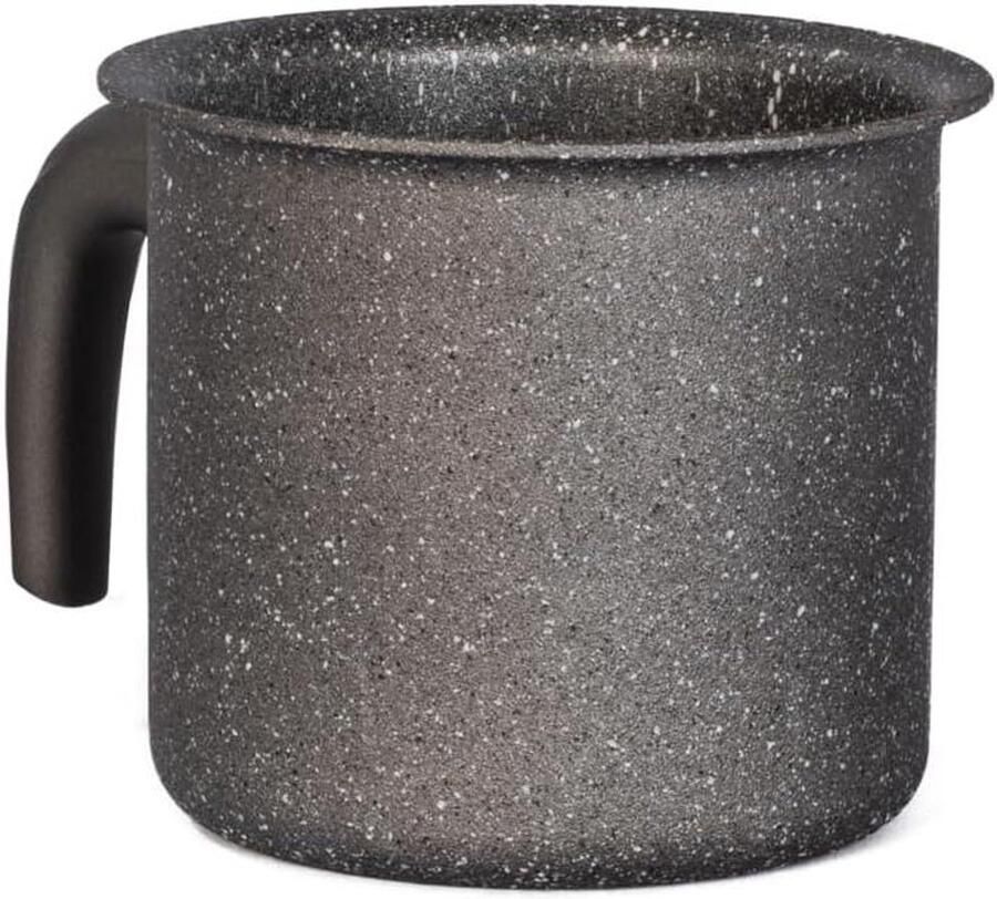 Melkpan Aluminium Kookpan Klein Warme Dranken Maken Antiaanbaklaag 12 cm Grijs