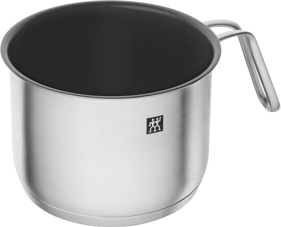 Melkpan Gecoat Steelpan Klein Koken Melk Antiaanbaklaag 14 cm Zilver