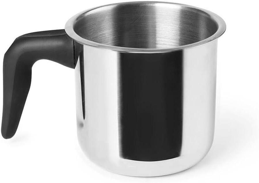 Melkpan Induktion Kleine kookpan Kleine porties koken Roestvrij staal 10 cm Zilver