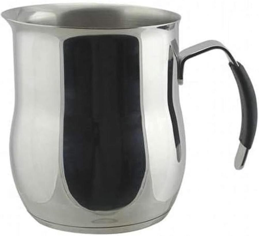 Melkpan Kleine steelpan Melk opwarmen Antislip siliconen handgreep 200 ml Zilver
