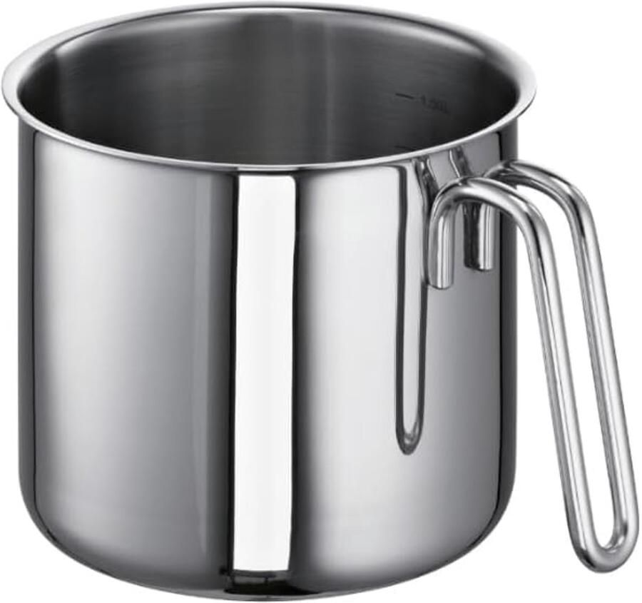 Melkpan Kookpan Melk Verwarmen Energiebesparende bodem 14 cm Zilver