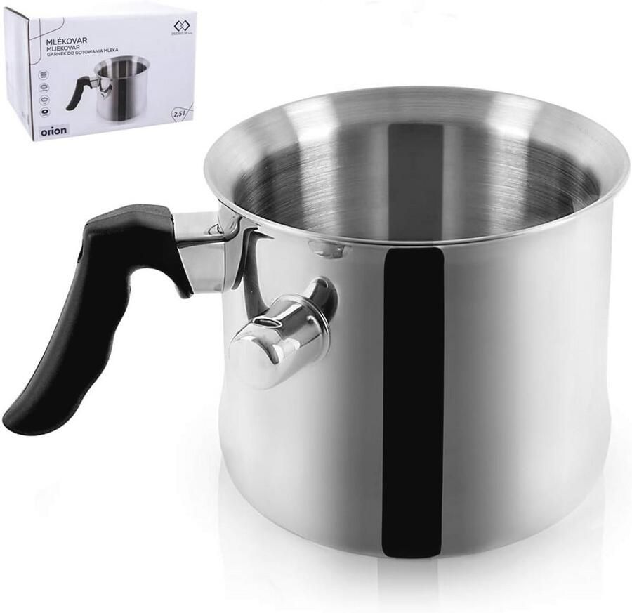 Melkpan Roestvrij Staal 2 5L Geschikt voor Gas en Inductie