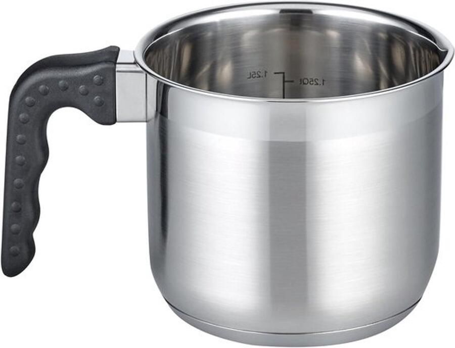 Melkpan Steelpan Koken en verwarmen Geïntegreerd doseersysteem 14 cm 1.6 Liter Roestvrij staal