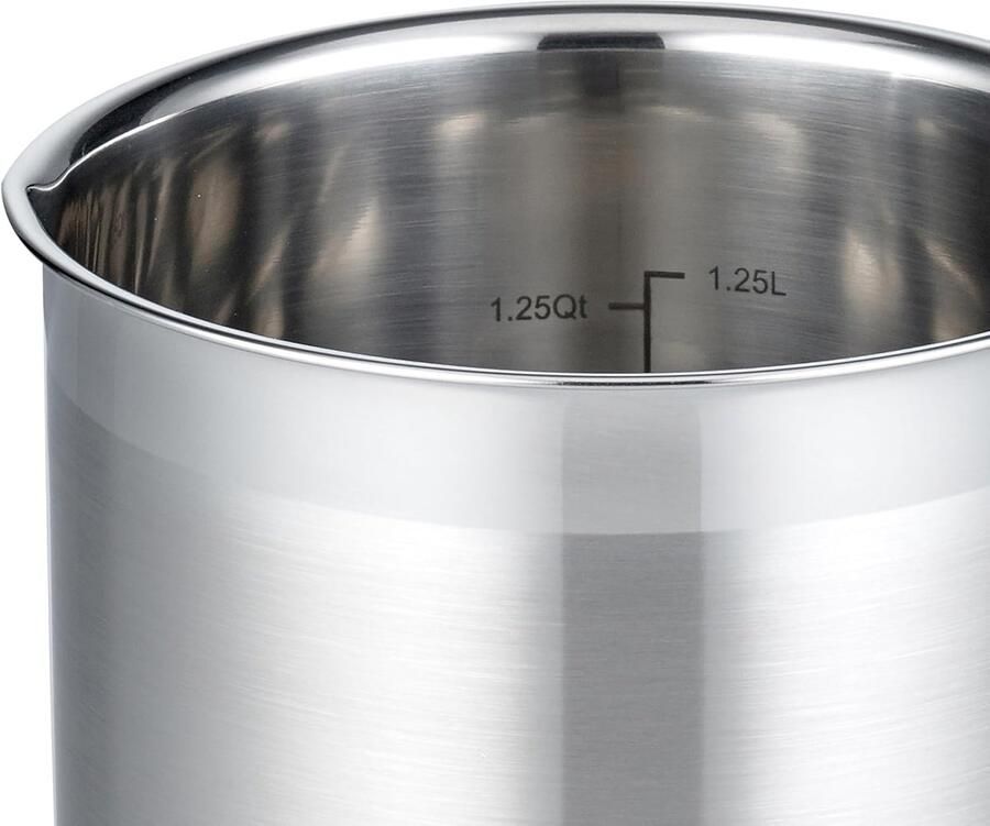 Melkpan Steelpan Waterarm Koken Olie Doseersysteem 14 cm Roestvrij Staal