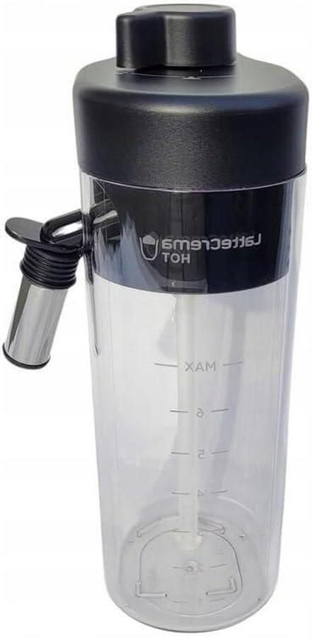 Melkreservoir Koffiemachine Melkkan Melkkannetje Melk Opschuimen Vaatwasmachinebestendig 380 Gram Transparant Zwart