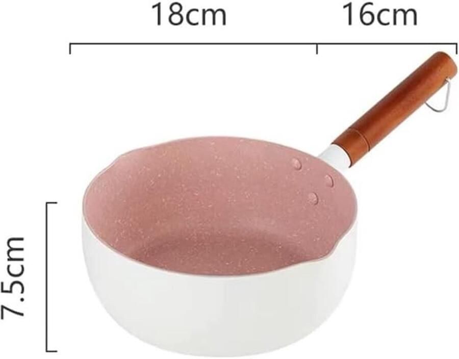 Melksauspan 18 cm Japanse Steelpan Antiaanbaklaag Schenktuit Geschikt voor Inductie Duurzaam Materiaal