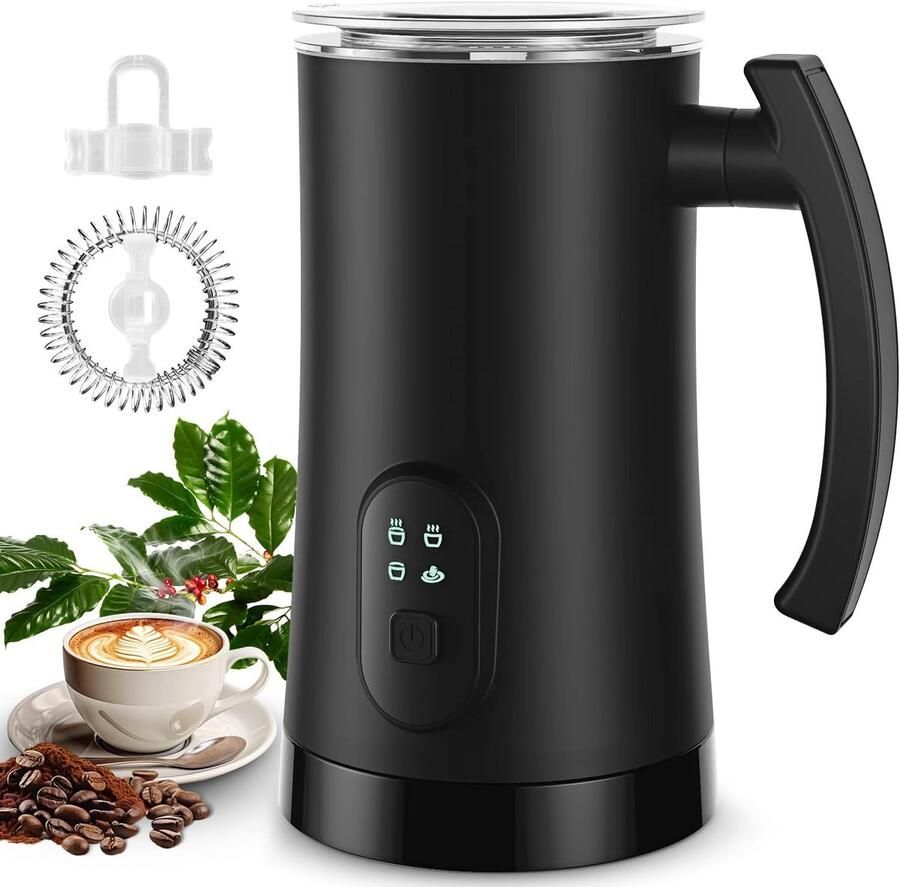 Melkschuimer en Stomer 4-in-1 Elektrische Melkopschuimer 350 ml voor Latte en Cappuccino Maakt Warme en Koude Schuim Automatisch