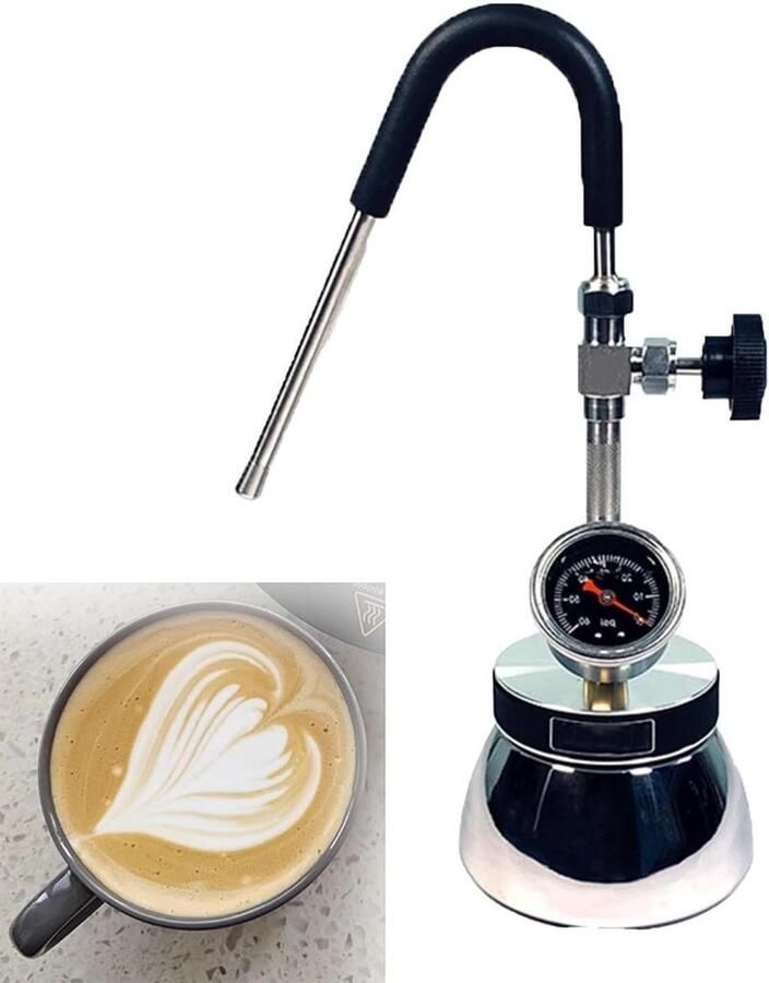 Melkschuimer Waterkoker Stoomkoker Dranken Bereiden Hogedruk Stoomtechnologie 100-120 ml Zilver