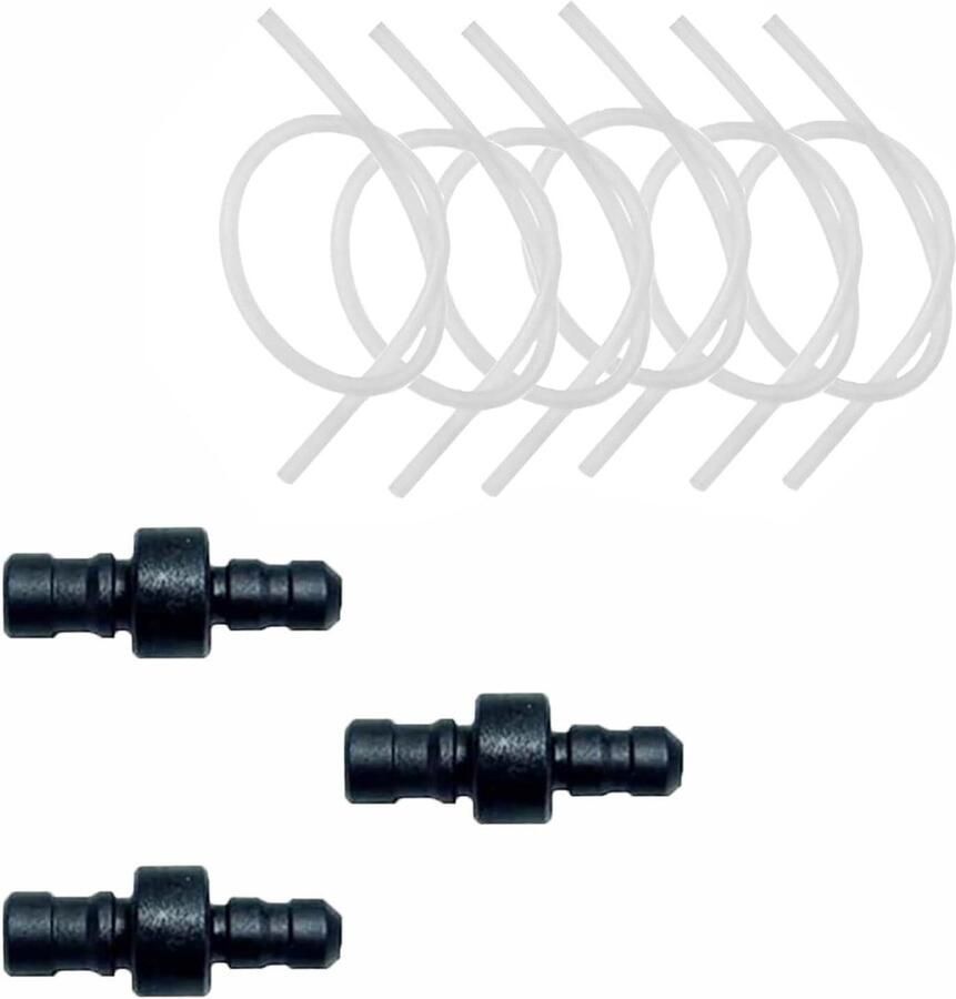 Melkslang Set Koffiemachine Onderdelen Koffie Bereiden Voedselveilig Silicone 6 Slangen 3 Koppelingen Zwart Transparant