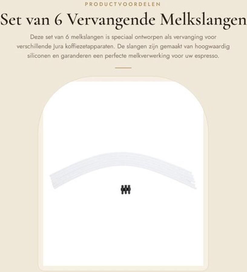 Melkslangen Vervangingsset 6 Stuks Siliconen Melkslangen Aansluitingen Accessoireset Compatibel met Jura Hittebestendig Koffiemachine Slangen