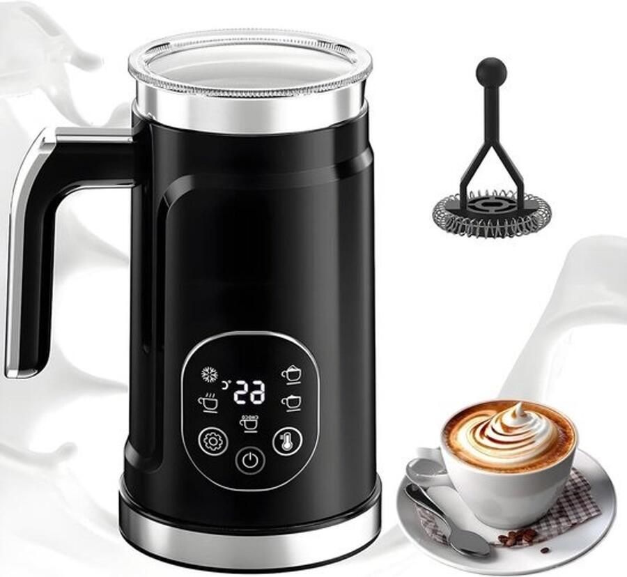 Melkstomer Melkopschuimer Koffie Maken Digitale Touchscreen 300 ml Zwart