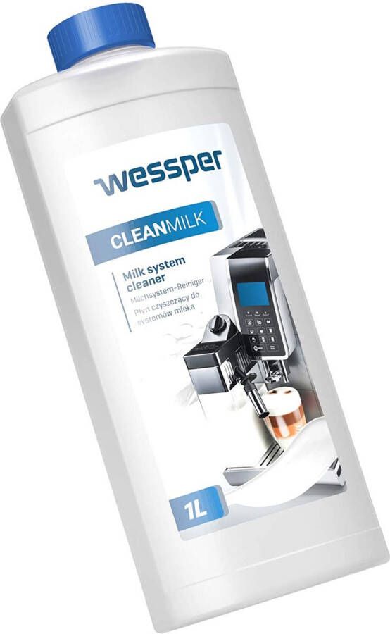 Wessper Melksysteem Reiniger 1000ml voor Jura Melitta WMF Philips Delonghi Nespresso Saeco Siemens 62536