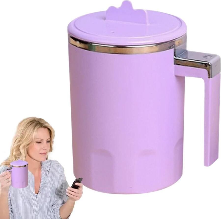 Mengbeker automatische roerbeker Elektrisch automatisch menggereedschap voor koffie met Draagbaar reis-kiesdistrictgereedschap roterende drankmixerbekers，350ml