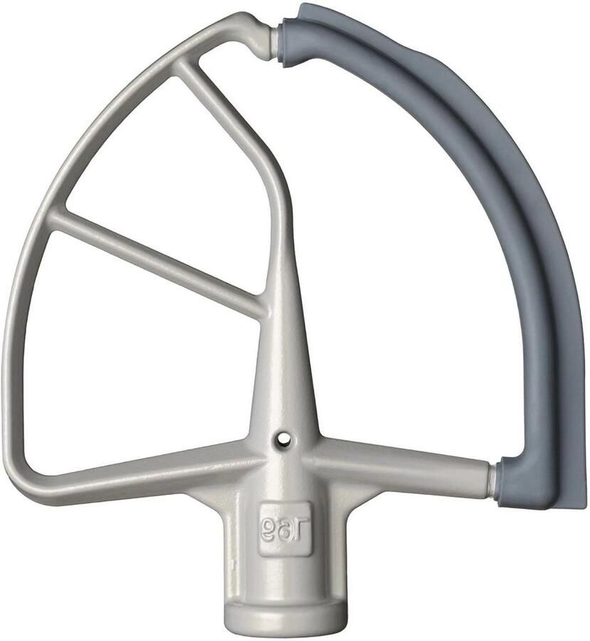 Menghaak Keukenmachine Platte klopper Beslag Maken Met siliconen rand 18 x 17 cm Aluminium